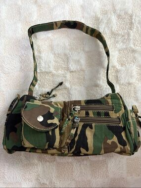 Camo Mini Shoulder Bag - Green Brown Black